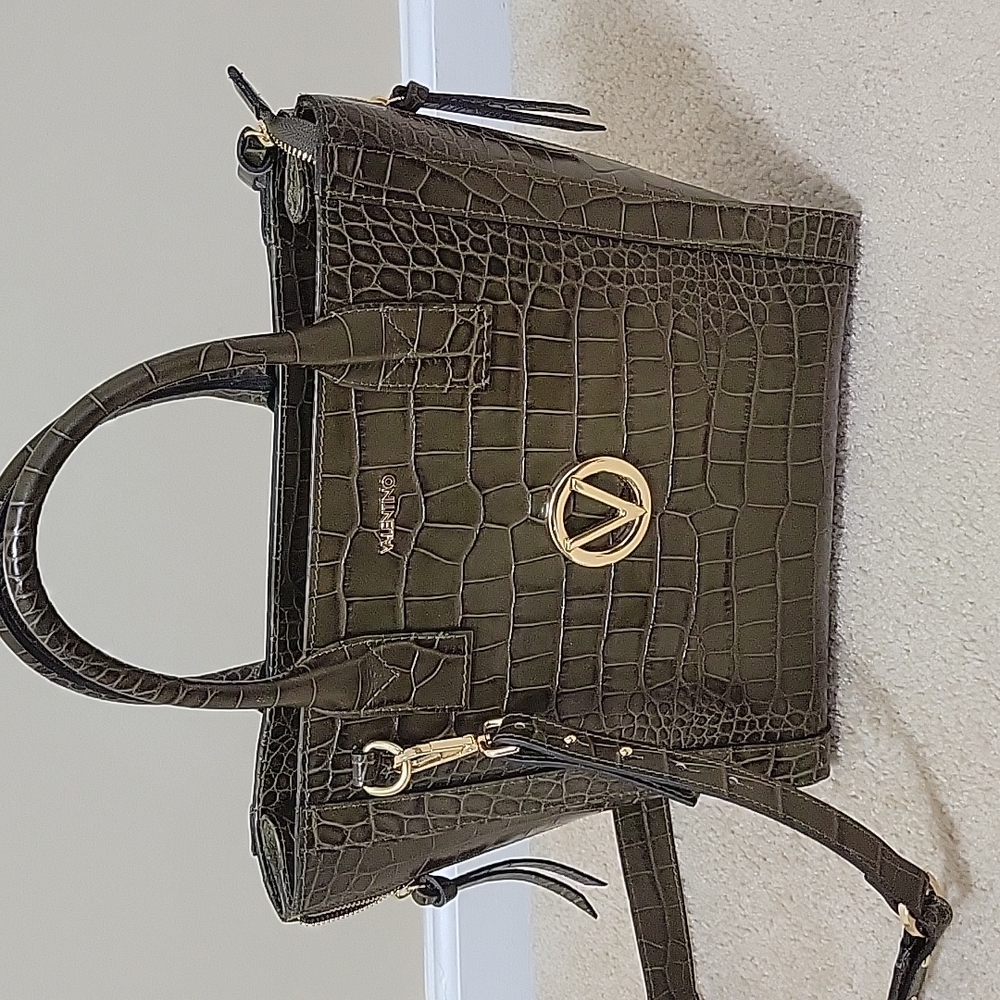 Mario Valentino Green Crocodile Bag